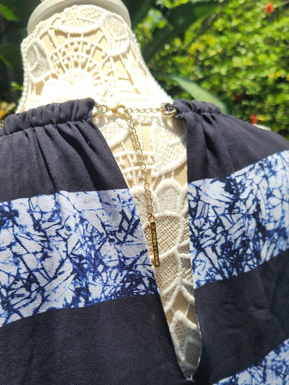 Michael Kors Navy and White Reversible Halter Dress..amazing! - Picture 6 of 10